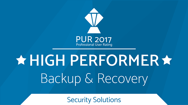 PUR Award 2017 - High Performer Backup Recovery