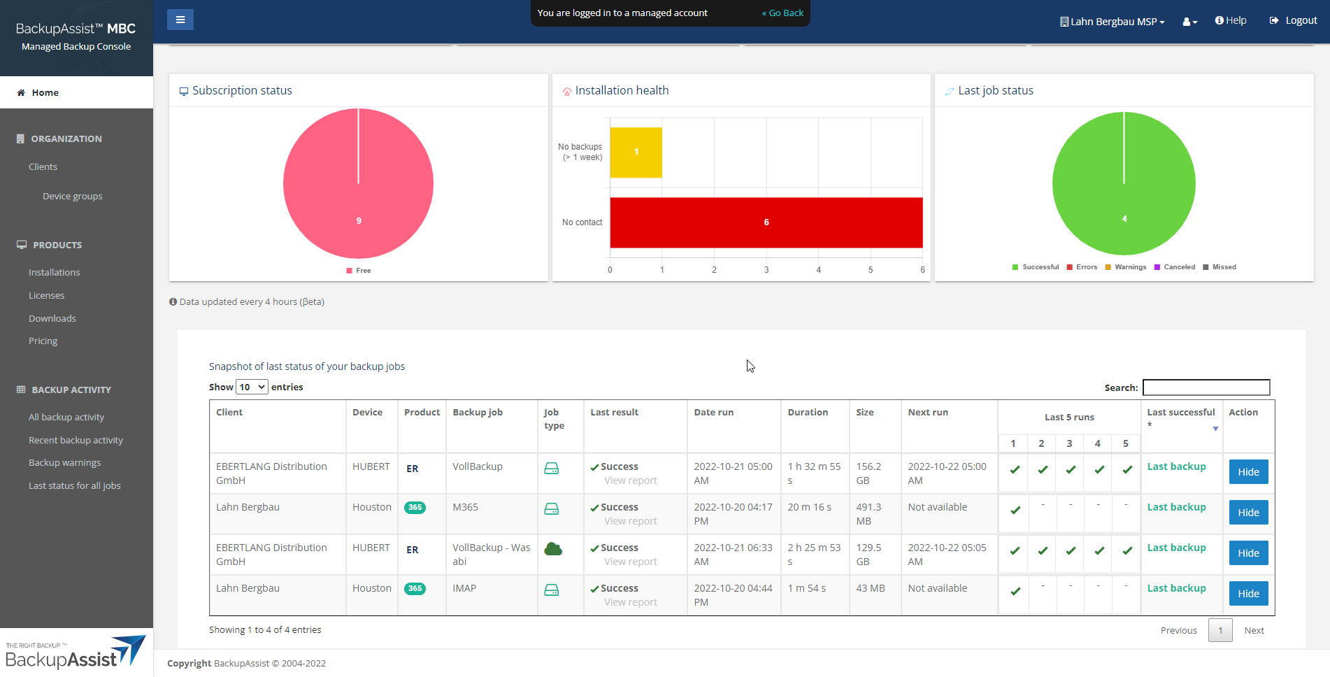 BackupAssist ER Monitoring