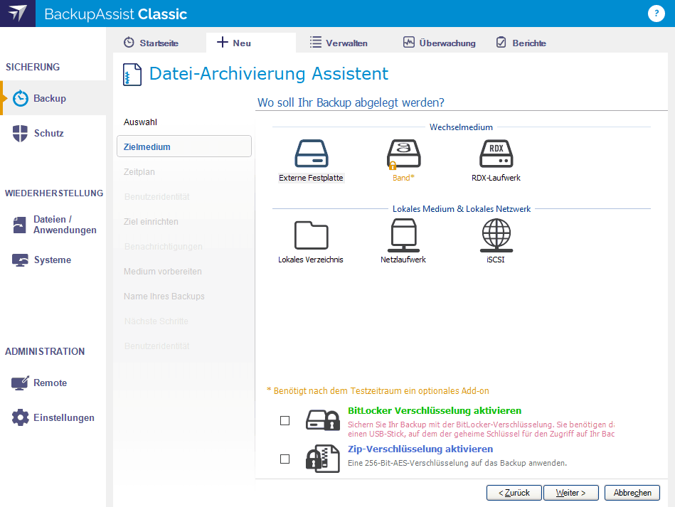 Backup Ziele